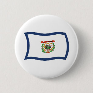 Badge Rond 5 Cm Bouton du drapeau de la Virginie-Occidentale