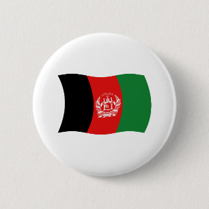 Badge Rond 5 Cm Bouton du drapeau de l'Afghanistan