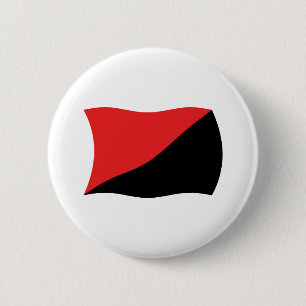 Badge Rond 5 Cm Bouton du drapeau de l'anarcho-syndicalisme