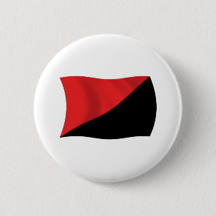 Badge Rond 5 Cm Bouton du drapeau de l'anarcho-syndicalisme