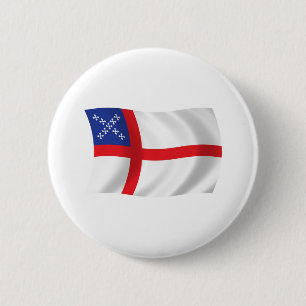Badge Rond 5 Cm Bouton du drapeau de l'Église épiscopale des États