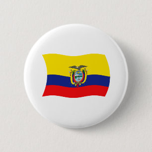 Badge Rond 5 Cm Bouton du drapeau de l'Équateur