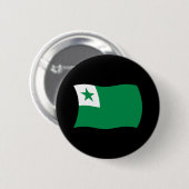 Badge Rond 5 Cm Bouton du drapeau de l'espéranto (Devant & derrière)