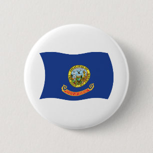 Badge Rond 5 Cm Bouton du drapeau de l'Idaho