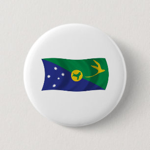 Badge Rond 5 Cm Bouton du drapeau de l'île Christmas