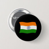 Badge Rond 5 Cm Bouton du drapeau de l'Inde (Devant & derrière)