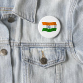 Badge Rond 5 Cm Bouton du drapeau de l'Inde (En situation)