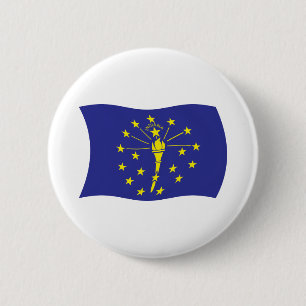 Badge Rond 5 Cm Bouton du drapeau de l'Indiana