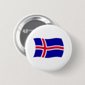 Badge Rond 5 Cm Bouton du drapeau de l'Islande (Devant & derrière)