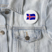 Badge Rond 5 Cm Bouton du drapeau de l'Islande (En situation)