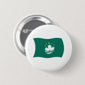 Badge Rond 5 Cm Bouton du drapeau de Macao (Devant & derrière)