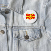 Badge Rond 5 Cm Bouton du drapeau de Macédoine (En situation)