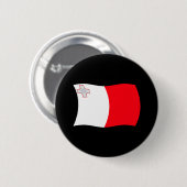 Badge Rond 5 Cm Bouton du drapeau de Malte (Devant & derrière)