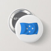 Badge Rond 5 Cm Bouton du drapeau de Micronésie (Devant & derrière)