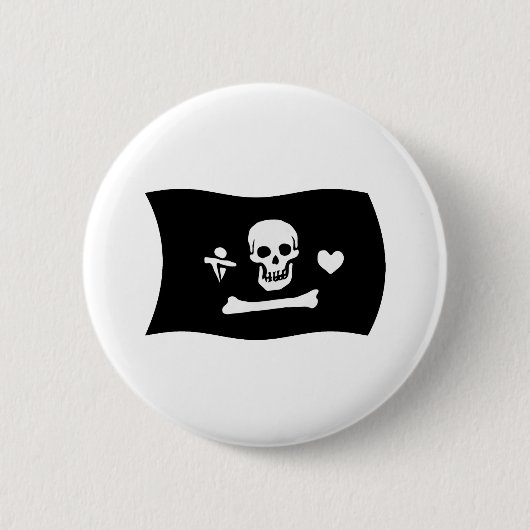 Badge Rond 5 Cm Bouton du drapeau de Stede Bonnet (Devant)