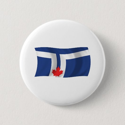 Badge Rond 5 Cm Bouton du drapeau de Toronto (Devant)