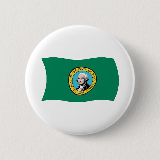 Badge Rond 5 Cm Bouton du drapeau de Washington (Devant)