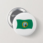 Badge Rond 5 Cm Bouton du drapeau de Washington (Devant & derrière)