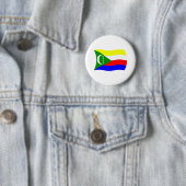 Badge Rond 5 Cm Bouton du drapeau des Comores (En situation)