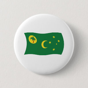 Badge Rond 5 Cm Bouton du drapeau des îles Cocos