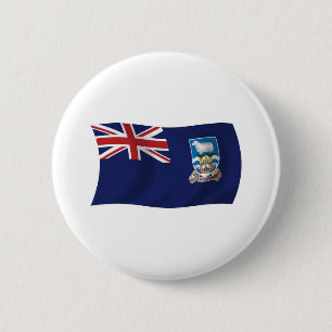 Badge Rond 5 Cm Bouton du drapeau des îles Malouines