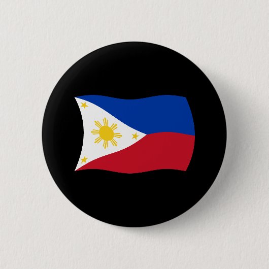 Badge Rond 5 Cm Bouton du drapeau des Philippines (Devant)