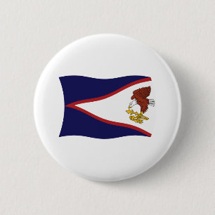 Badge Rond 5 Cm Bouton du drapeau des Samoa américaines
