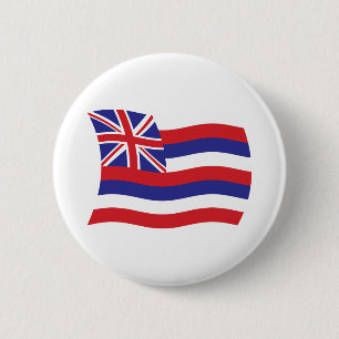 Badge Rond 5 Cm Bouton du drapeau d'Hawaii