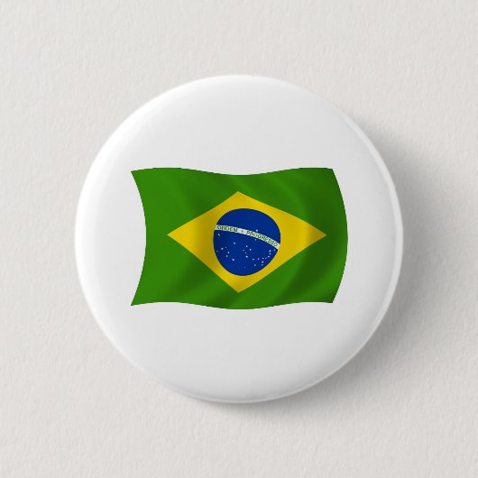 Badge Rond 5 Cm Bouton du drapeau du Brésil (Devant)