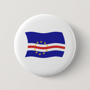 Badge Rond 5 Cm Bouton du drapeau du Cap-Vert