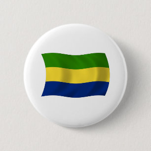 Badge Rond 5 Cm Bouton du drapeau du Gabon