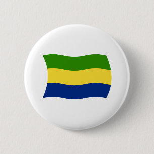 Badge Rond 5 Cm Bouton du drapeau du Gabon