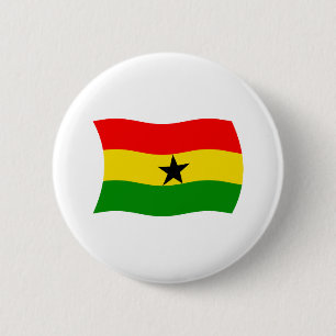 Badge Rond 5 Cm Bouton du drapeau du Ghana