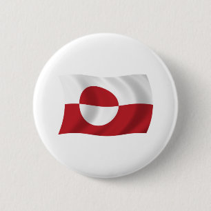 Badge Rond 5 Cm Bouton du drapeau du Groenland