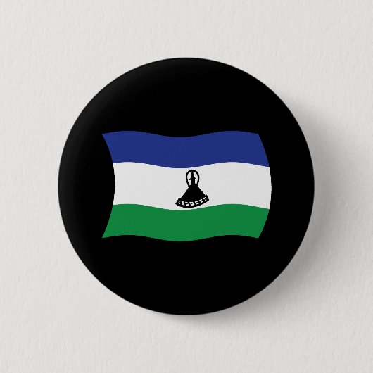 Badge Rond 5 Cm Bouton du drapeau du Lesotho (Devant)