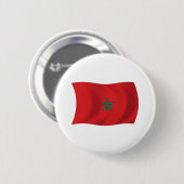 Badge Rond 5 Cm Bouton du drapeau du Maroc (Devant & derrière)