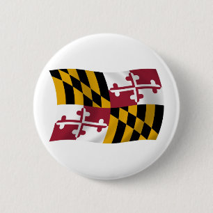 Badge Rond 5 Cm Bouton du drapeau du Maryland