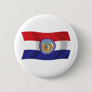 Badge Rond 5 Cm Bouton du drapeau du Missouri