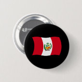 Badge Rond 5 Cm Bouton du drapeau du Pérou (Devant & derrière)