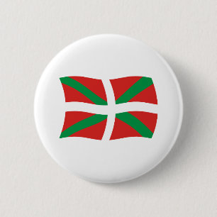 Badge Rond 5 Cm Bouton du drapeau du peuple basque