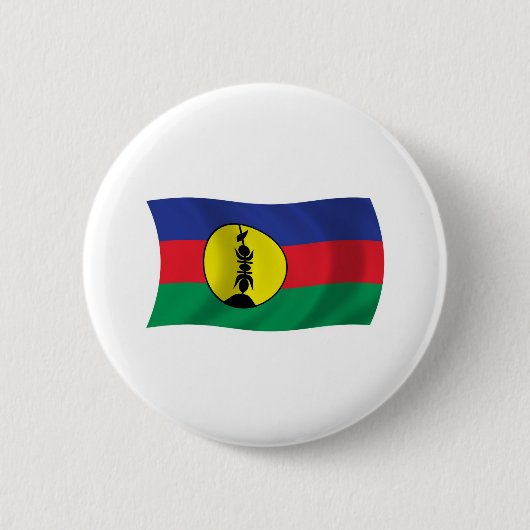 Badge Rond 5 Cm Bouton du drapeau du peuple kanak (Devant)