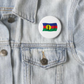 Badge Rond 5 Cm Bouton du drapeau du peuple kanak (En situation)