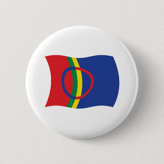 Badge Rond 5 Cm Bouton du drapeau du peuple Sami (Devant)