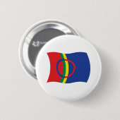 Badge Rond 5 Cm Bouton du drapeau du peuple Sami (Devant & derrière)