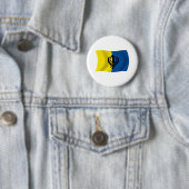 Badge Rond 5 Cm Bouton du drapeau du sikhisme (En situation)