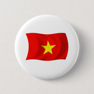 Badge Rond 5 Cm Bouton du drapeau du Vietnam