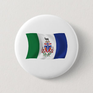 Badge Rond 5 Cm Bouton du drapeau du Yukon