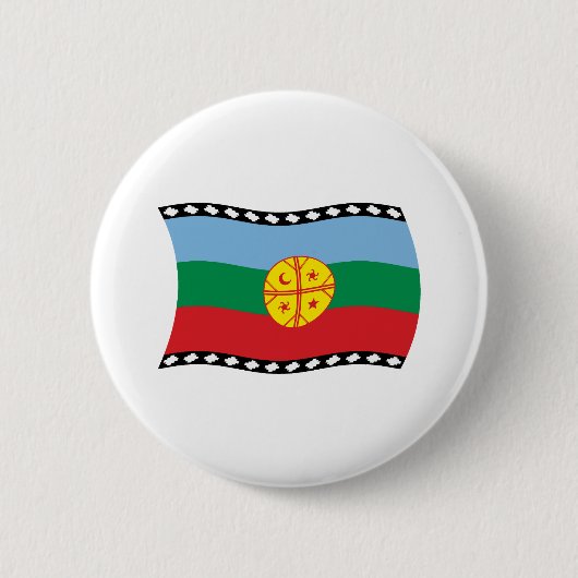 Badge Rond 5 Cm Bouton du drapeau mapuche (Devant)