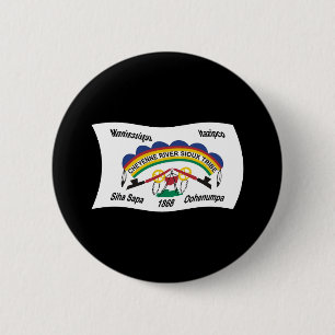Badge Rond 5 Cm Bouton du drapeau sioux de la rivière Cheyenne