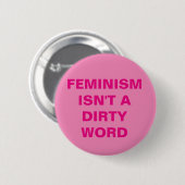 Badge Rond 5 Cm Bouton du féminisme (Devant & derrière)